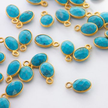 MAGnezyt fasetowany owal w okuciu AG925 8mm