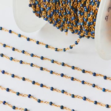 Srebrny łańcuch z szafirem 2mm AG925