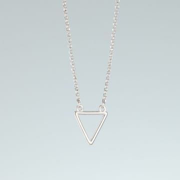 Srebrny rodowany naszyjnik trójkąt, AG925 44cm Srebrny rodowany naszyjnik trójkąt, AG925 44cm