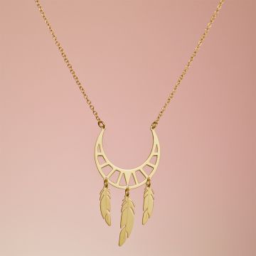 Srebrny pozłacany naszyjnik Akicita,  AG925 44cm