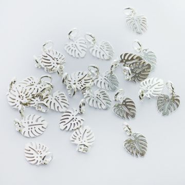 Srebrna zawieszka liść monstery AG925 13mm