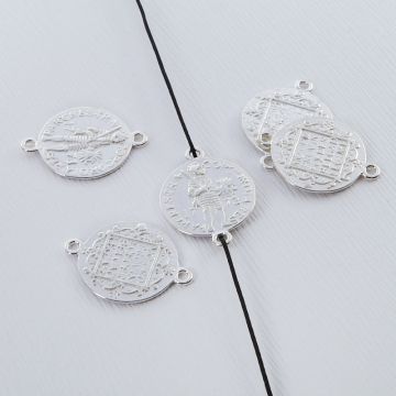 Srebrna moneta łącznik wojownik 15mm