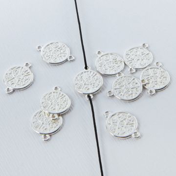 Srebrna moneta mała łącznik 10,5mm