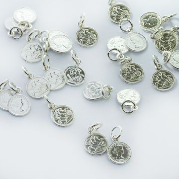 Srebrna zawieszka mini moneta AG925 8mm