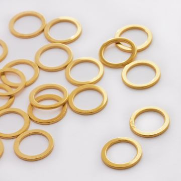 Srebrna zawieszka- łącznik kółko AG925 złoty 12mm