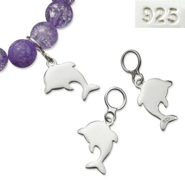 Srebrna zawieszka delfinek 21mm AG925