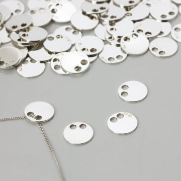 Srebrna blaszka celebrytka kółeczko AG925 9mm