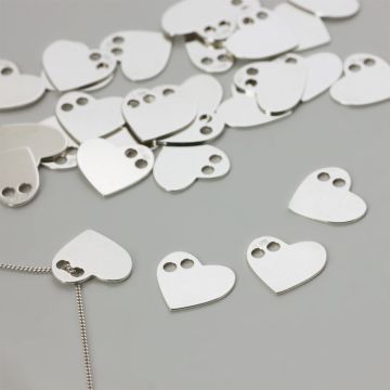 Srebrna celebrytka serce 11x12mm AG925