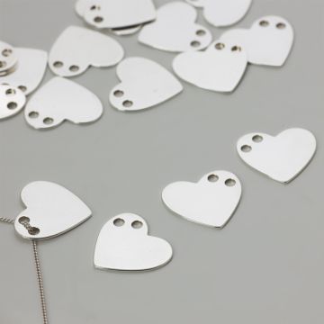 Srebrna celebrytka serce 13x15mm AG925