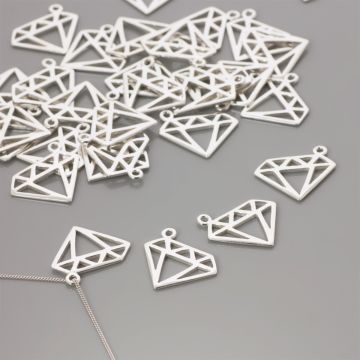 Srebrna zawieszka diament 19mm AG925