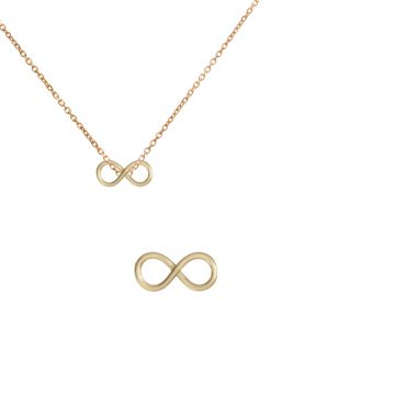 Srebrna blaszka celebrytka nieskończoność AG925 pozłacana 15mm