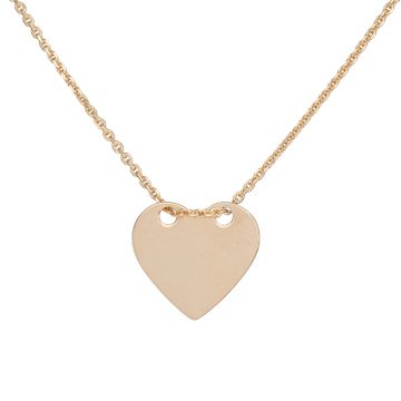 Blaszka celebrytka serce AG925 pozłacana 13mm