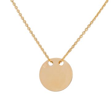 Blaszka celebrytka kółko AG925 pozłacana 14mm