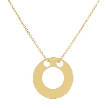 Blaszka celebrytka kółko AG925 pozłacana 18mm