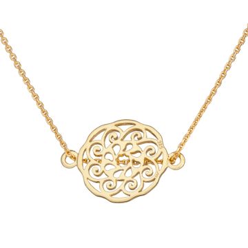 Zawieszka ażurowa zawijasy AG925 pozłacana 16mm