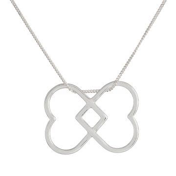 Zawieszka ażurowa 2 serca 20mm AG925