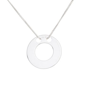 Srebrna blaszka celebrytka kółko 19mm AG925