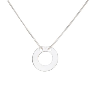 Srebrna blaszka celebrytka kółko AG925 14mm