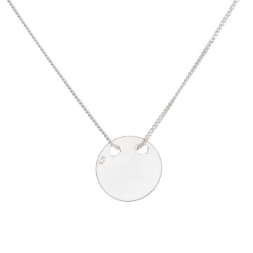 Srebrna blaszka celebrytka kółko AG925 12mm AG925