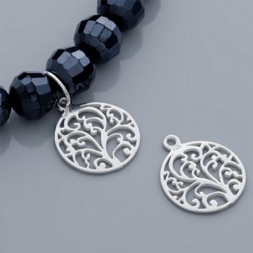 Srebrna zawieszka bluszcz  AG925 16,5mm