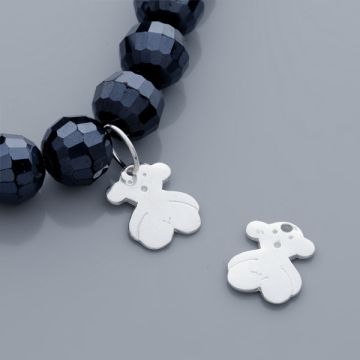 Srebrna zawieszka miś AG925 13mm