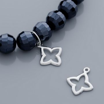 Srebrna zawieszka lilijka  AG925 14,5mm