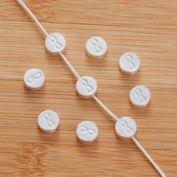 Srebrny koralik krążek nieskończoność 6,5mm AG925