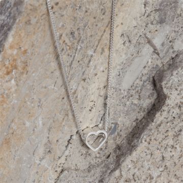 Srebrny rodowany koralik serce 6,5x6,5mm AG925