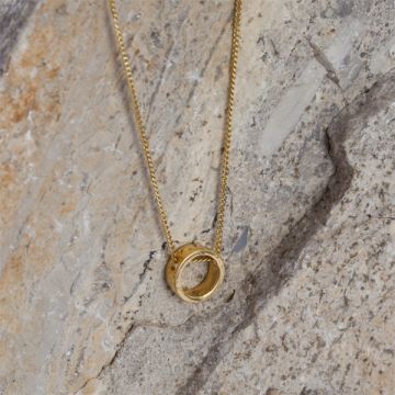 Srebrny koralik obrączka AG925 pozłacany 7,5mm