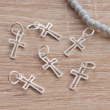 Srebrny krzyżyk wycięty 17,5x9mm AG925