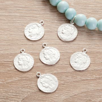 Srebrna zawieszka moneta AG925 14mm