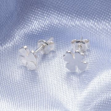 Srebrne kolczyki koniczynki AG925 7mm
