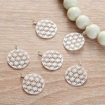 Srebrna zawieszka kwiat życia AG925 15mm