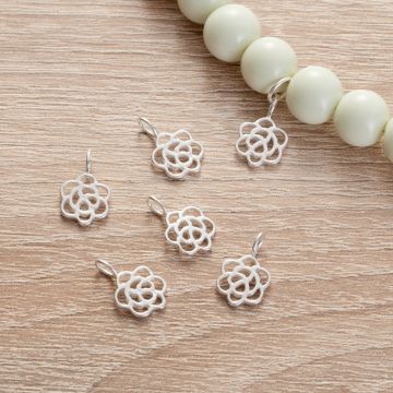 Srebrna zawieszka kwiatek 9mm AG925