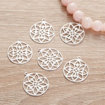 Srebrna zawieszka kwiatki 18,5mm AG925