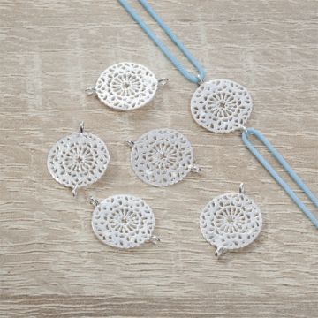 Srebrny łącznik mandala AG925 12,5mm