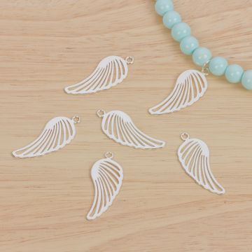 Srebrna zawieszka nowoczesne skrzydło 30,5x13,5mm AG925