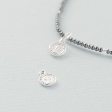 Srebrna zawieszka mała moneta AG925 8mm