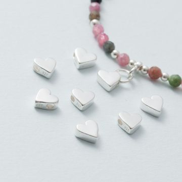 Koralik serce pełne AG925 srebrny 6,5mm