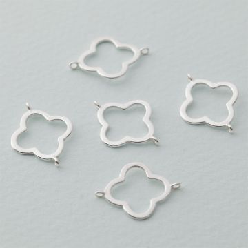 Rozgałęźnik kwiatek wycięty AG925 18x14mm srebrny