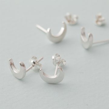 Kolczyki półksiężyc AG925 9x7mm