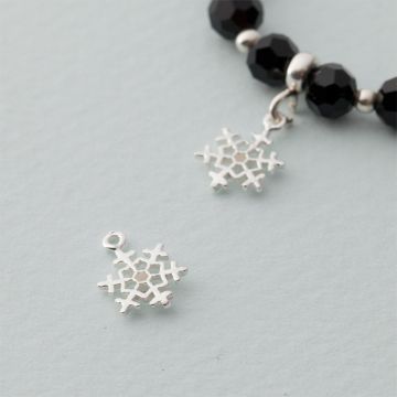 Zawieszka śnieżynka AG925  10x8mm srebrny