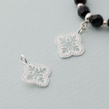 Zawieszka kwiatek ażurowy AG925 18x13mm srebrny