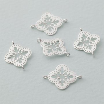 Rozgałęźnik kwiatek ażurowy AG925 18x13mm srebrny