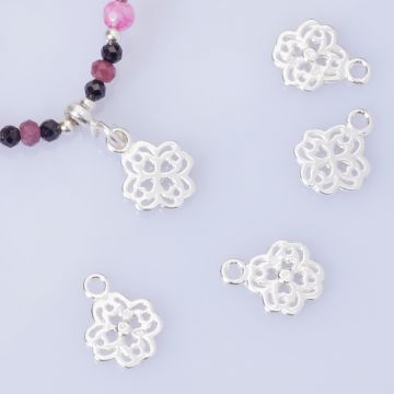 Srebrna zawieszka kwiatek ażurowy AG925 10mm