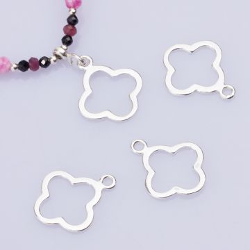 Srebrna zawieszka kwiatek wycięty AG925 14mm