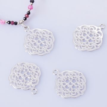 Srebrna zawieszka ażurowa AG925 20mm