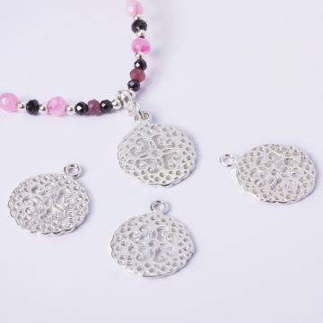 Srebrna zawieszka ażurowa AG925 13mm