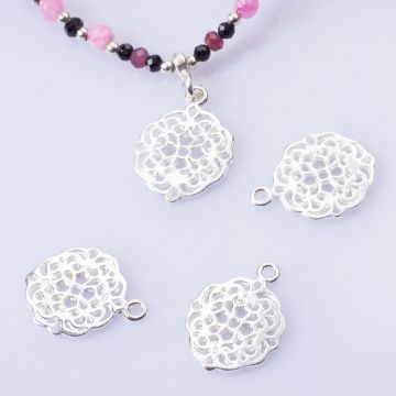 Srebrna zawieszka ażurowa AG925 12mm