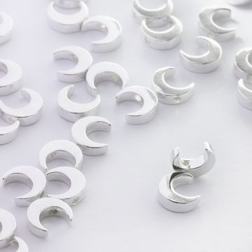 Srebrny koralik księżyc AG925 8mm